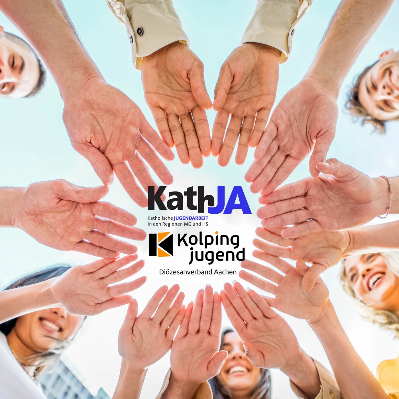 Hände der Kolpingjugend im Kreis