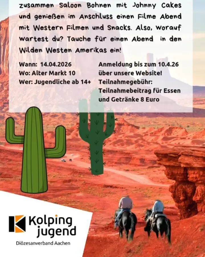 Einladung zum Western-Abend! Anmeldung über unsere Website :)